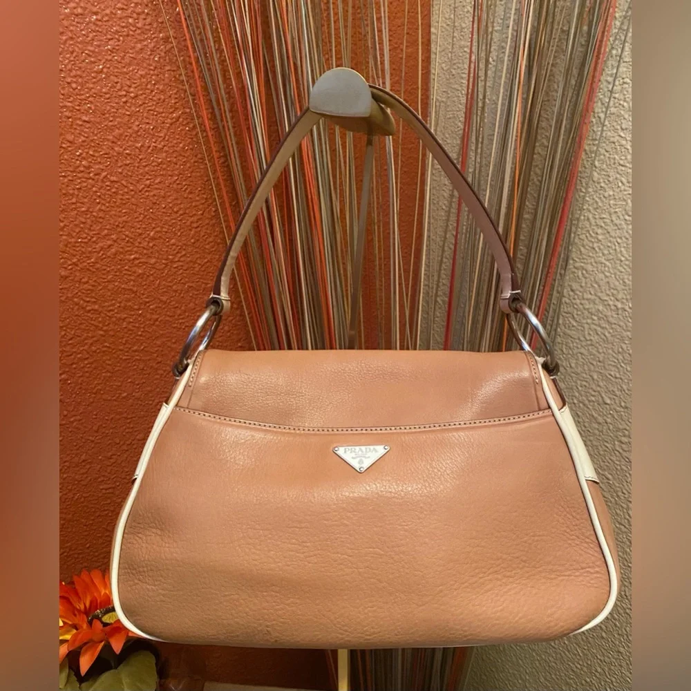 Prada Vitello - EUC - Daino Leather Shoulder Bag - Like New, Pristine!